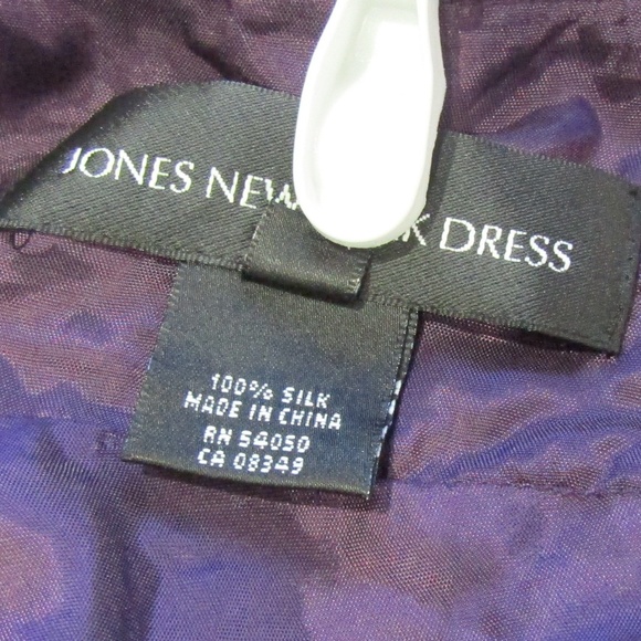 NEW Jones New York Purple Silk Beaded Sequin Dress - Picture 7 of 8